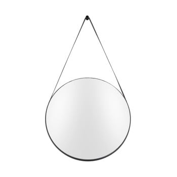 Oglindă de perete pt living balanced, Ø 47 cm, negru