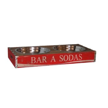 Bol pentru câini Antic Line Bar Sodas, roșu