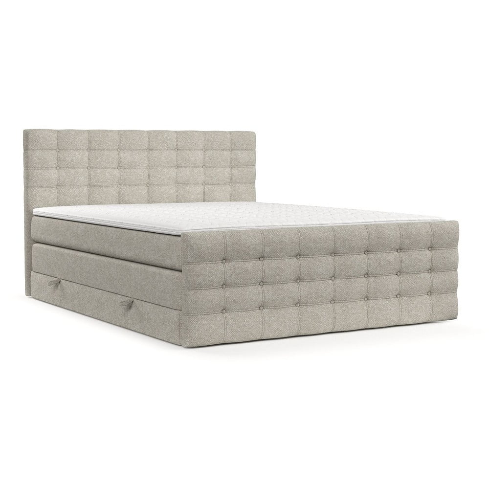 Béžová boxspring postel s úložným prostorem 180x200 cm Blend – Maison de Rêve