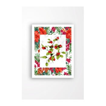 Tablou pe pânză în ramă albă tablo center rose hips red, 29 x 24 cm