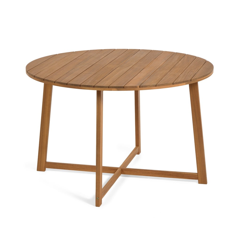 Zahradní jídelní stůl z akáciového dřeva Kave Home Dafne, ⌀ 120 cm