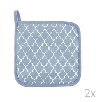 Set 2 șervete termice din bumbac tiseco home studio arabesk, albastru deschis