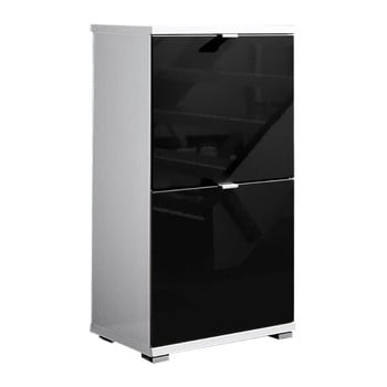 Pantofar cu sertare germania colorado, înălțime 91 cm, alb - negru