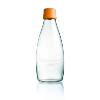 Sticlă cu garanție pe viață retap, 800 ml, portocaliu