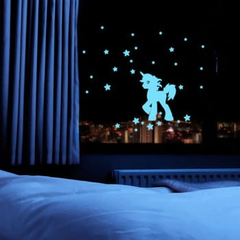 Autocolant fosforescent Fanastick Unicorn With Stars