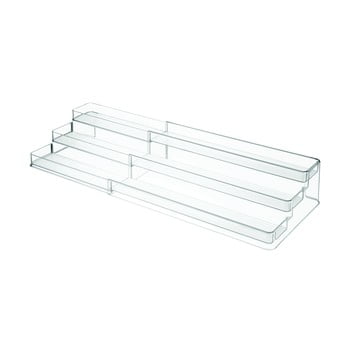 Suport transparent cu 3 etaje pentru bucătărie iDesign Linus, 67 x 24 cm imagine