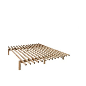 Cadru pat din lemn de pin karup design pace natural, 140 x 200 cm