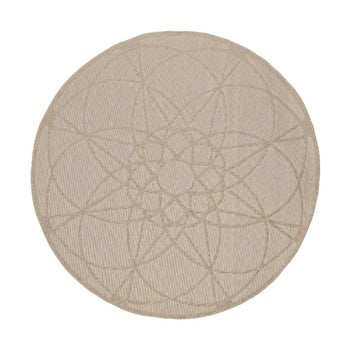Covor foarte rezistent Floorita Tondo Ecru, ⌀ 194 cm