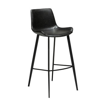 Scaun bar din piele ecologică dan–form denmark hype, înălțime 102 cm, negru
