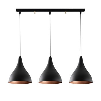 Plafonieră de 3 becuri opviq lights berceste long, negru