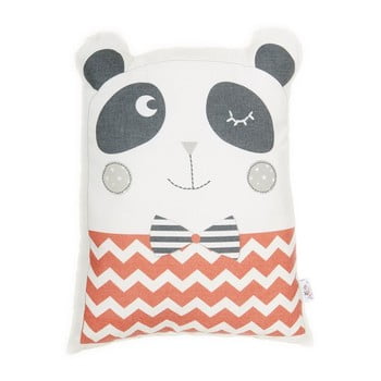 Pernă din amestec de bumbac pentru copii apolena pillow toy panda, 25 x 36 cm, roșu