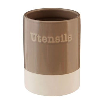 Recipient din ceramică pentru ustensile de bucătărie premier housewares, 700 ml, maro