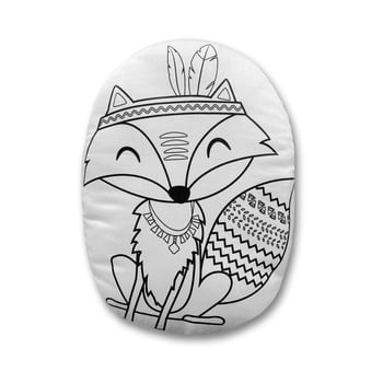 Set față de pernă din bumbac satinat și markere pentru textile Mr. Little Fox Indian Fox