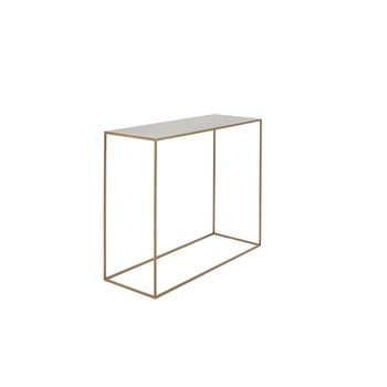 Masă tip consolă din metal custom form tensio, 100 x 35 cm, auriu