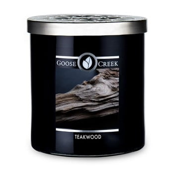 Lumânare parfumată în recipient de sticlă Goose Creek Men\'s Collection Teakwood, 50 ore de ardere