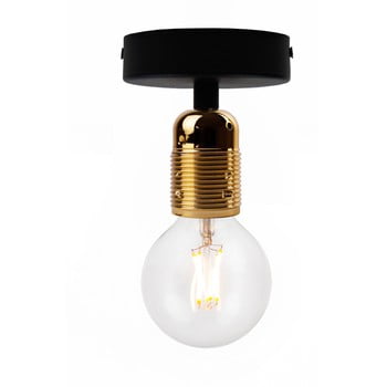 Plafonieră bulb attack uno basic, negru - auriu