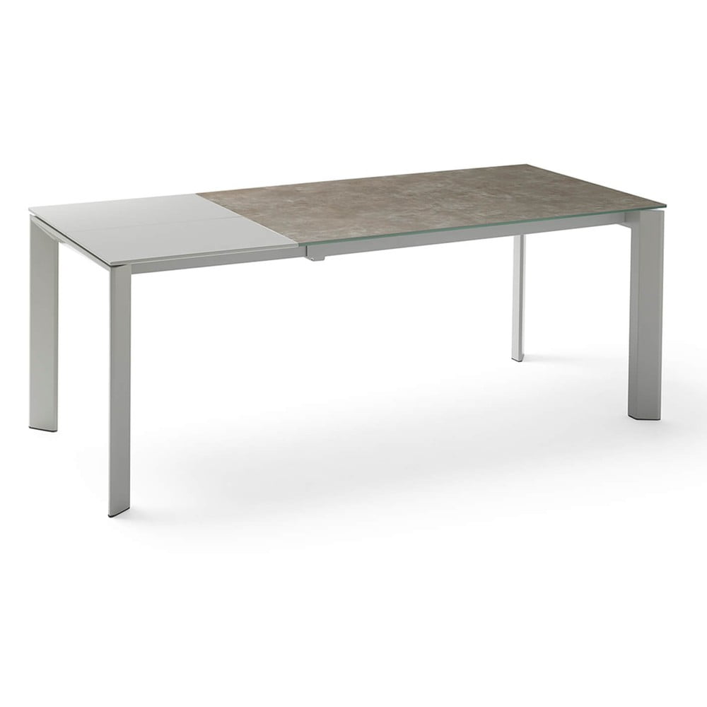 Šedo-hnědý rozkládací jídelní stůl sømcasa Lisa, délka 140/200 cm