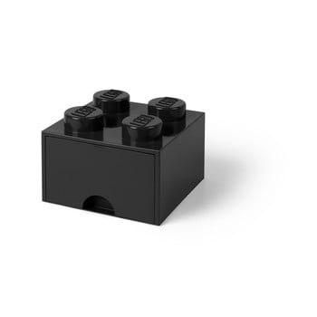 Cutie pătrată pentru depozitare LEGO®, negru imagine