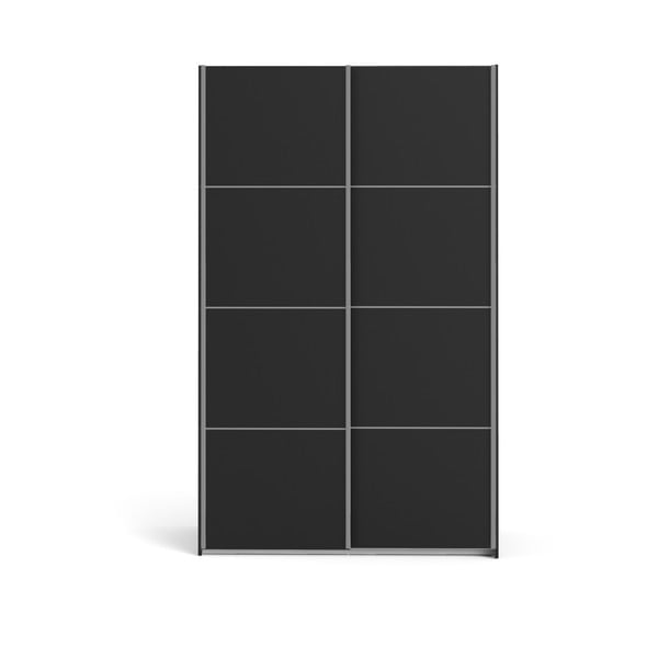 Černá šatní skříň Tvilum Verona, 122 x 201,5 cm