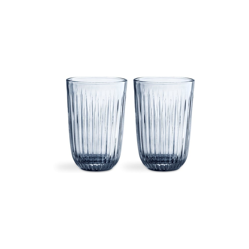 Sada 2 modrých skleněných sklenic Kähler Design Hammershoi, 330 ml
