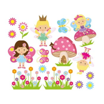 Autocolant camera copiilor ambiance fairies