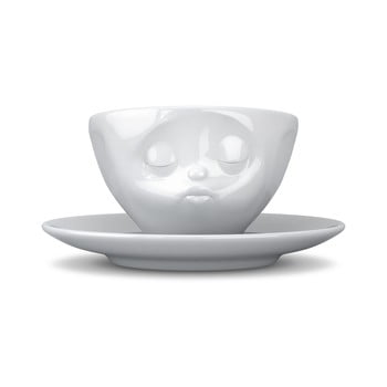 Ceașcă din porțelan pentru cafea 58products kiss, 200 ml, alb
