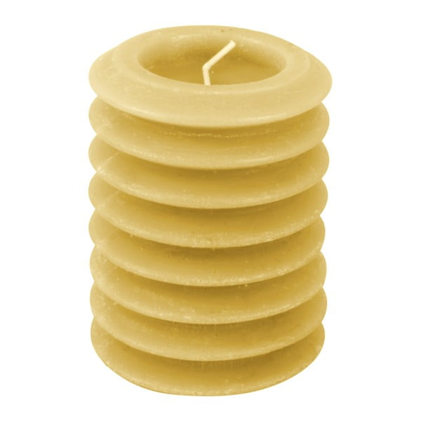 Žlutá svíčka PT LIVING Layered, výška 10 cm