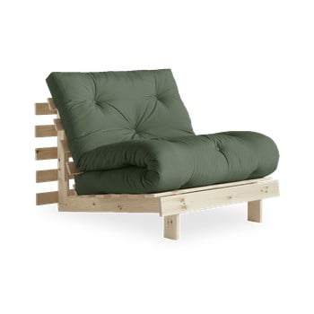 Fotoliu extensibil karup design roots raw/olive green, verde