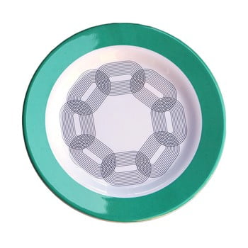 Set 6 farfurii din melamină sunvibes maillon vert, ⌀ 20 cm