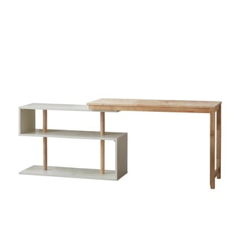 Birou cu raft variabil deep furniture mallory