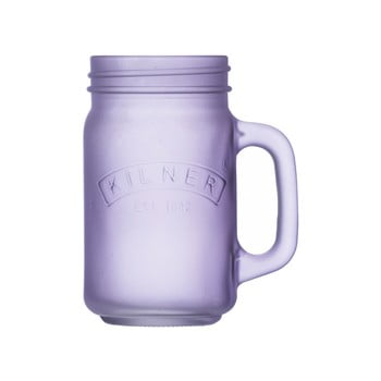 Cană tip borcan kilner, 0,4 l, mov