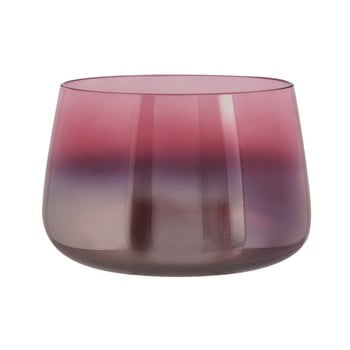 Vază din sticlă pt living oiled, înălțime 10 cm, roz
