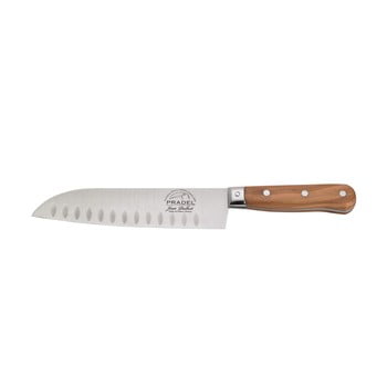 Cuțit din inox Santoku Jean Dubost Olive, lungime 20 cm