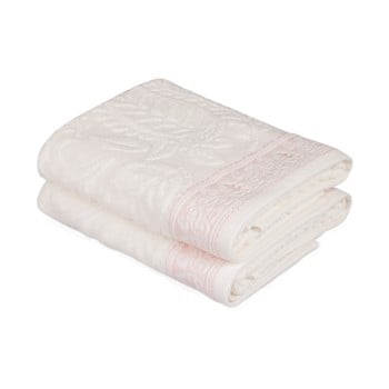 Set 2 prosoape ulla, cu ornament crem