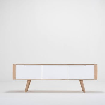 Comodă tv din lemn de stejar ena, 135 x 55 x 45 cm