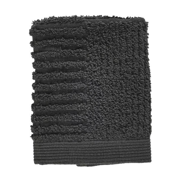 Antracitově šedý ručník ze 100% bavlny na obličej Zone Classic, 30 x 30 cm