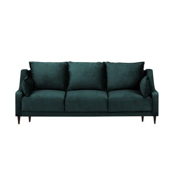 Canapea extensibilă cu 3 locuri mazzini sofas freesia, albastru verde