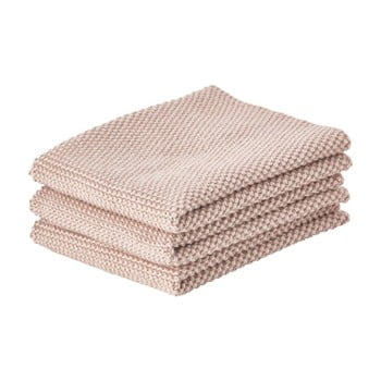 Set 3 prosoape bucătărie din bumbac zone garro, 27 x 27 cm, bej