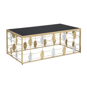 Masă de cafea mauro ferretti glam leaf, 66 x 120 cm
