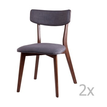 Set 2 scaune sømcasa lina, gri închis