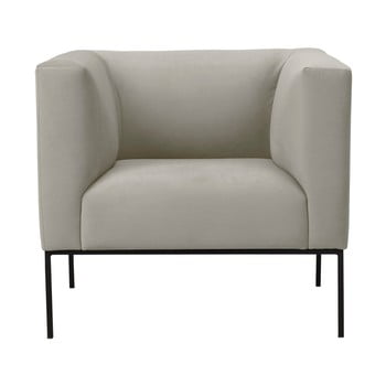 Fotoliu din catifea windsor & co sofas neptune, bej