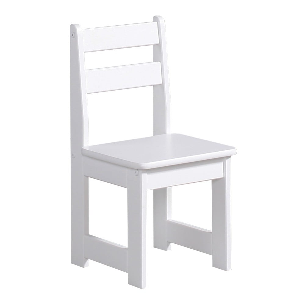 Bílá dětská židle z masivního borovicového dřeva Pinio Baby
