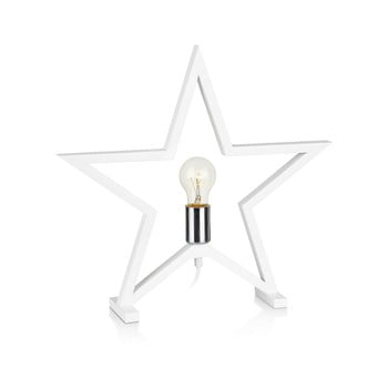 Decorațiune luminoasă din lemn markslöjd marta, înălțime 42 cm, alb