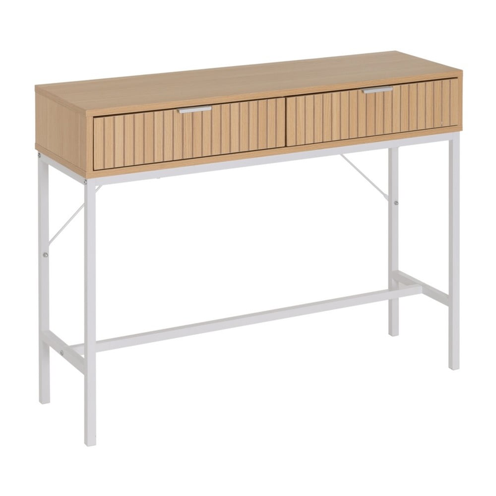 Konzolový stolek v dekoru dubu v přírodní barvě 30x100 cm Mid-Lines – Casa Selección