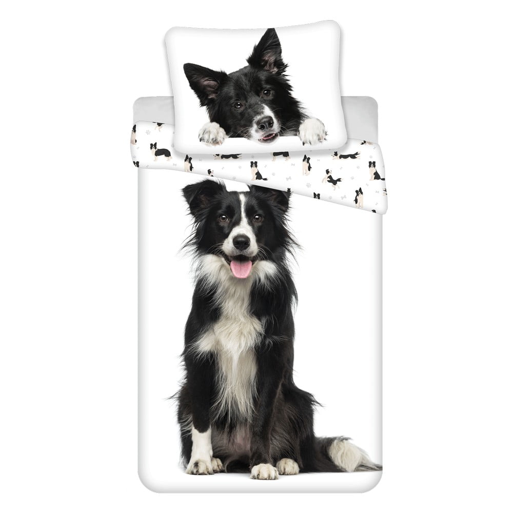 Produktové foto Bavlněné dětské povlečení na jednolůžko 140x200 cm Border Collie – Jerry Fabrics