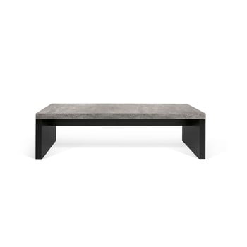 Bancă în decor de beton temahome detroit, 140 x 43 cm, negru - gri