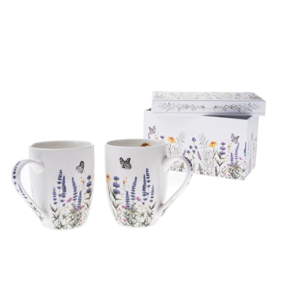 Bílé porcelánové hrnky v sadě 2 ks 350 ml – Dakls