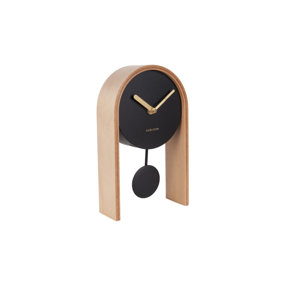 Stolní hodiny s březovým dřevem Karlsson Smart Pendulum Light