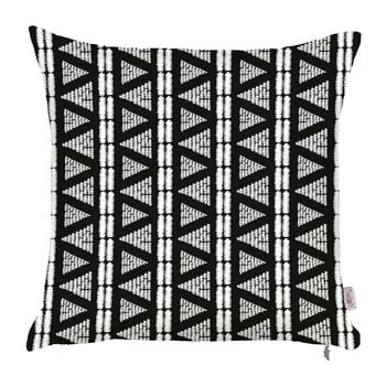 Faţă de pernă apolena geometric tribal, 43 x 43 cm, alb - negru