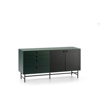 Comodă teulat punto, lungime 150 cm, negru-verde